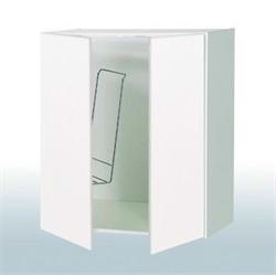 Målat vitt skåp fram: b: 80 cm. med 2 dörrar